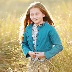 Pacifica Jacket PDF Sewing Pattern, including sizes 12 months - 14 years, Jacket Pattern, Lined Jacket Pattern, Crop or Hip Length Jacket
