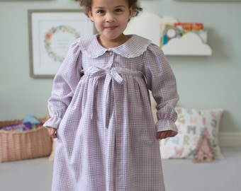 Luna Nightgown and Robe PDF Sewing Pattern, including 12 months - 14 years, Girls Robe Pattern, Girls Nightgown Pattern