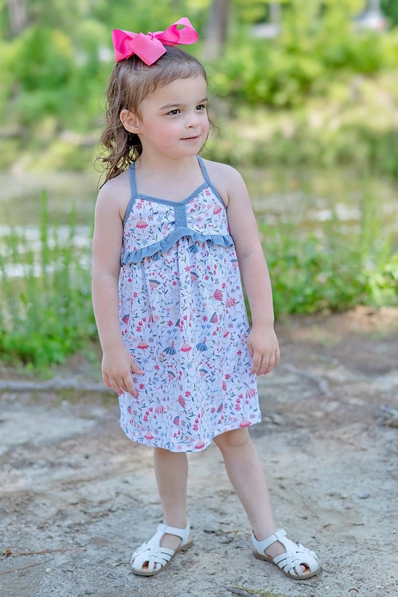 Maroma Dress and Top PDF Sewing Pattern, including sizes 12 months 14 years, Girls Dress Pattern, Sundress, Girls Top Pattern image 2