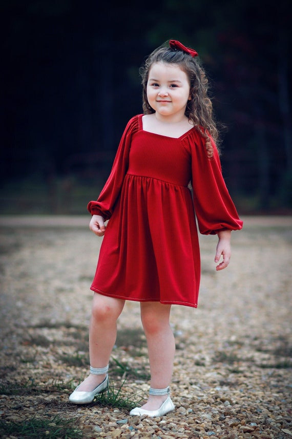 Dublin Dress and Top PDF Sewing Pattern, Including Sizes 12 Months - 14  Years, Girls Dress Pattern, Knit Dress Pattern, Puff Sleeve - Etsy