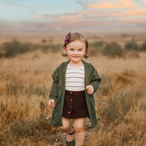 Hudson Cardigan PDF Sewing Pattern, including sizes 12 months - 14 years, Knit Cardigan Pattern