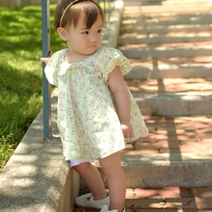 Abilene Baby Dress and Top PDF Sewing Pattern, including sizes Newborn 4 years, Baby Dress Pattern, Baby Top image 8