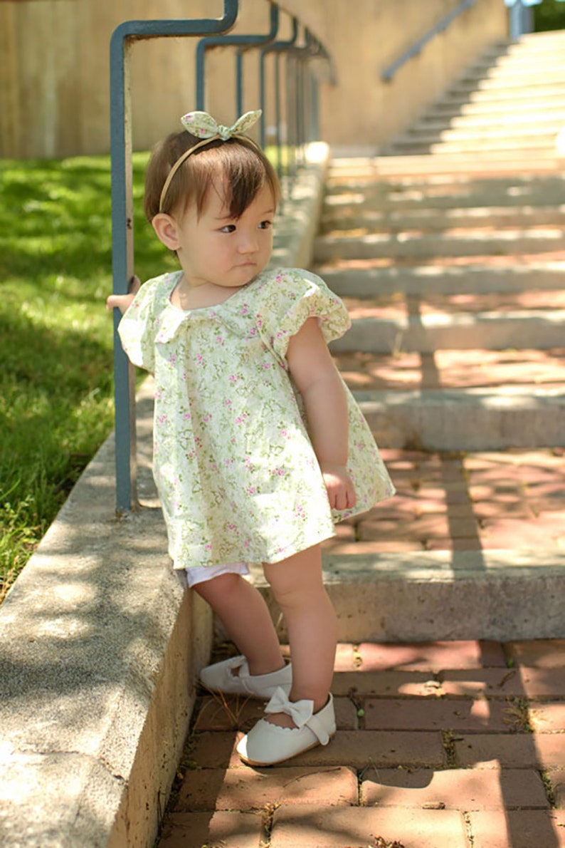 Abilene Baby Dress and Top PDF Sewing Pattern, including sizes Newborn 4 years, Baby Dress Pattern, Baby Top image 8