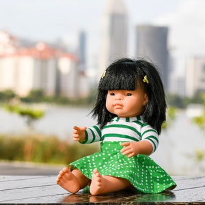 Islington Doll Top and Montgomery Doll Skirt PDF Sewing Patterns, including doll sizes 13&quot;, 15&quot; and 18&quot;, Doll Top Pattern, Doll Skirt