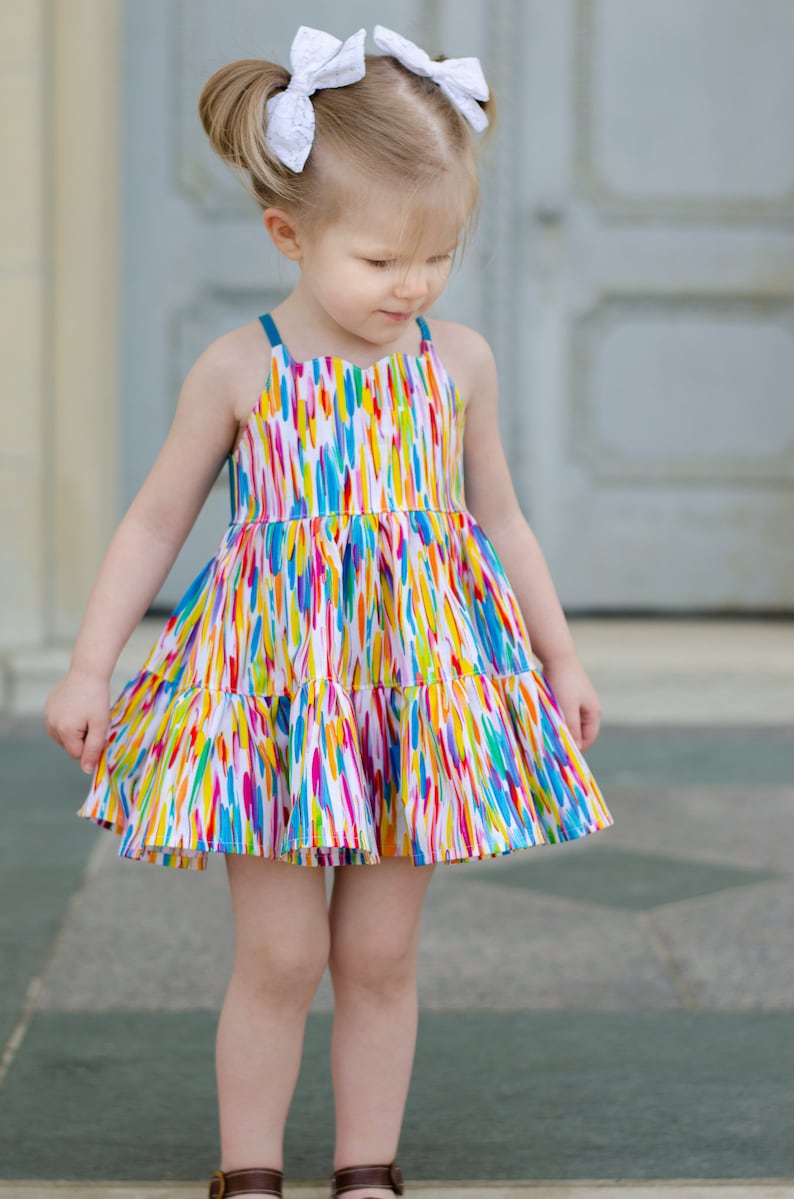 Carmelo Dress PDF Sewing Pattern, including sizes 12 months 14 years, Girls Dress Pattern image 7