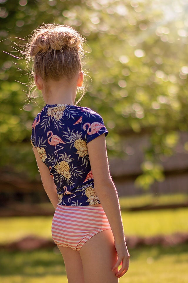 Antibes Rash Guard and Bikini Bottoms 2Piece Swimsuit PDF Etsy