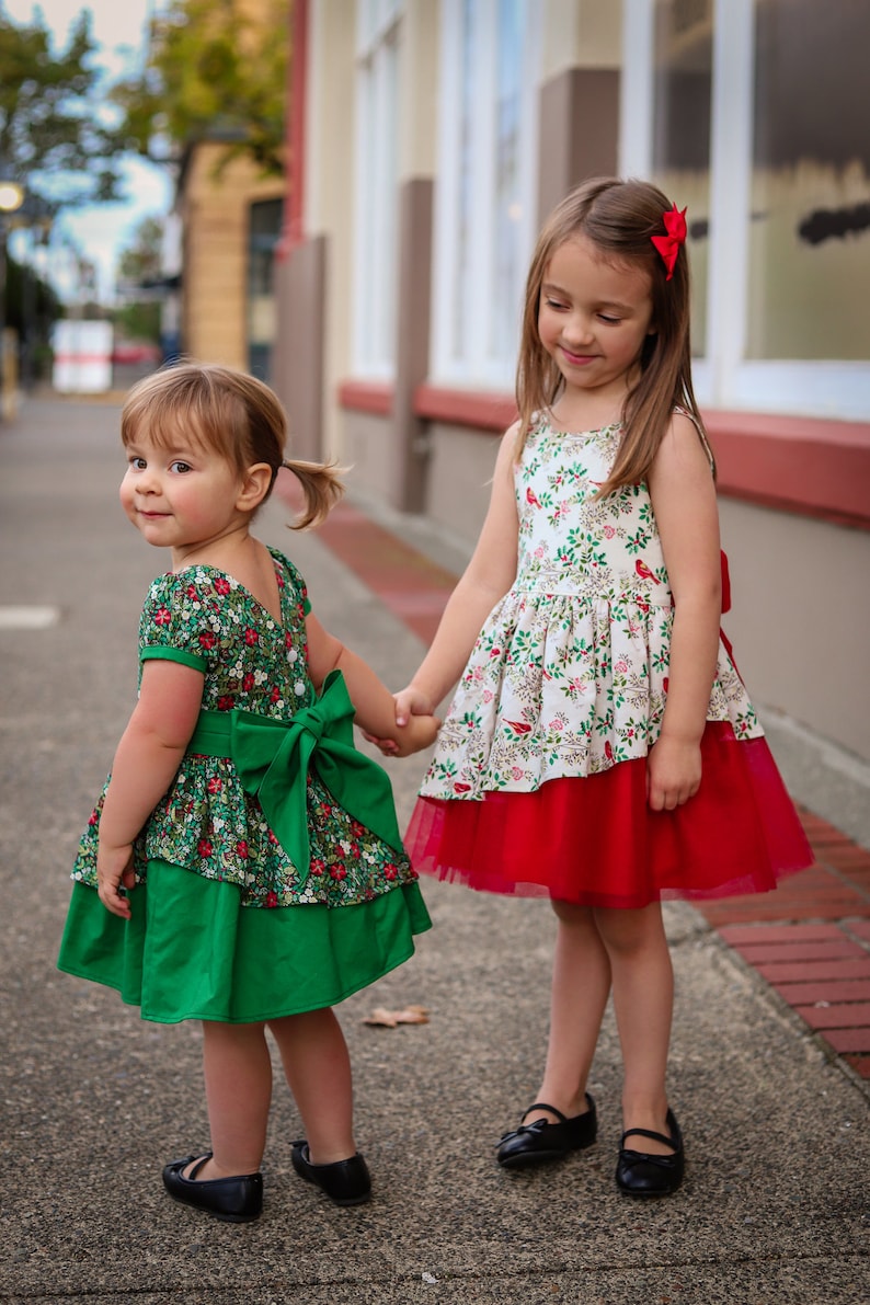 Lienz Dress PDF Sewing Pattern, including the sizes 12 months 14 years, Girls Dress Pattern, Short Sleeve, Long Sleeve, Special Occasion image 6