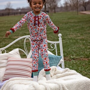 Lassen Pajama Set & Nightgown PDF Sewing pattern, including sizes 12 months 14 years, Unisex Pajama Pattern, Nightgown Pattern image 6