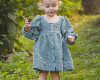 Bonn Baby Dress PDF Sewing Pattern, including sizes Newborn - 4 years, Baby Dress, Balloon Sleeves, Sleeveless Dress