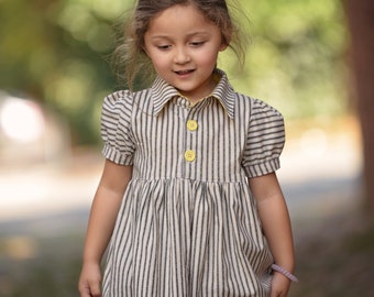 Westport Dress and Top PDF Sewing Pattern, including sizes 12 months - 14 years, Girls Dress Pattern, Long Sleeve Dress, Flutter Sleeve