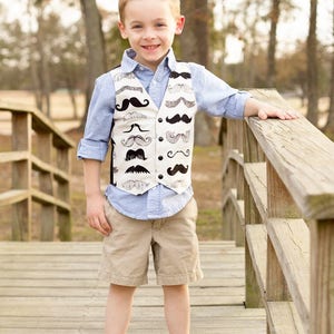 Benton Vest PDF Sewing Pattern, including sizes 12 months 14 years, Reversible Vest Pattern, Boys Vest, Welt Pockets image 8