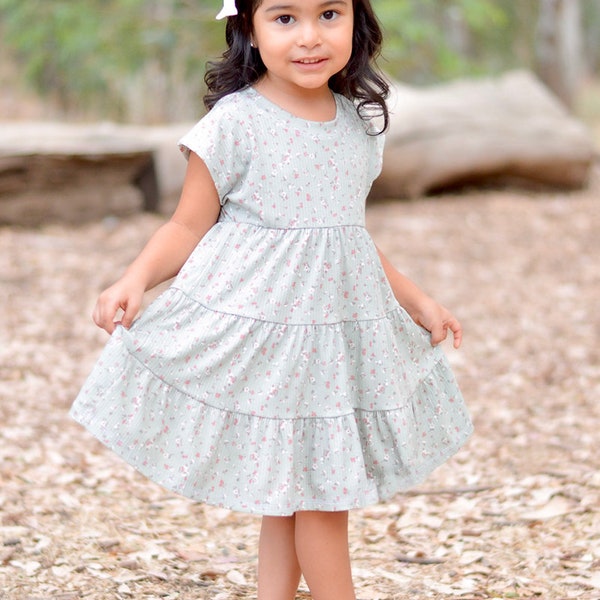 Parker Dress PDF Sewing Pattern, including sizes 12 months - 14 years, Knit Dress Pattern, Dolman Style Pattern