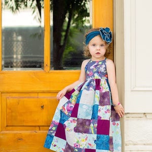 Amsterdam Top, Dress and Maxi Dress PDF Sewing Pattern, including ages 12 months-14 years, Girls Dress Pattern, Patchwork Dress Pattern