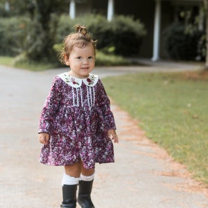 Kensington Dress and Top PDF Sewing Pattern, including sizes 12 months 14 years, Girls Dress Pattern, Collar, Pintucks image 2