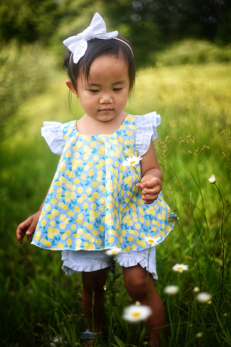 Abilene Baby Dress and Top PDF Sewing Pattern, including sizes Newborn 4 years, Baby Dress Pattern, Baby Top image 6