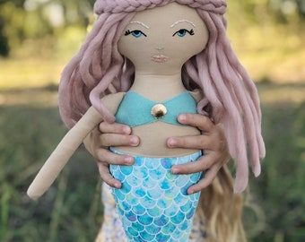 Coralie Mermaid and Caspian Merman Doll PDF Sewing Pattern, Doll Pattern, Mermaid Doll Pattern