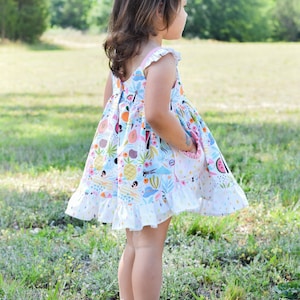 Emilia Dress PDF Sewing Pattern, including sizes 12 months 14 years, Dress Pattern for Children image 9