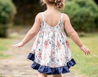 Emilia Dress PDF Sewing Pattern, including sizes 12 months - 14 years, Dress Pattern for Children