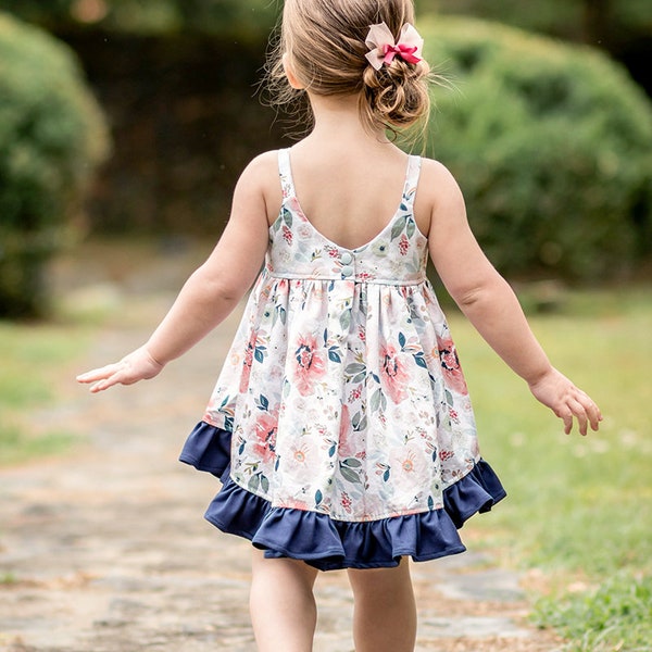 Emilia dress patron de couture PDF, y compris les tailles 12 mois-14 ans, patron de robe pour enfant