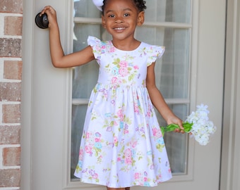 Albany Dress and Maxi Dress PDF Sewing Pattern, including sizes 12 months - 14 years, Girls Dress Pattern, Maxi Dress