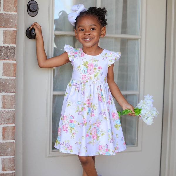 Albany Dress and Maxi Dress PDF Sewing Pattern, including sizes 12 months - 14 years, Girls Dress Pattern, Maxi Dress
