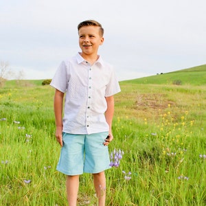 Mendoza Shorts PDF Sewing Pattern, including sizes 12 months - 14 years, Boys Shorts Pattern