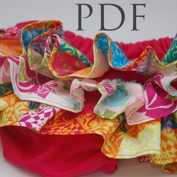 Ruffle Diaper Cover PATTERN, Baby Girl Sewing Tutorial, Infants 0-3m- Toddler 3T
