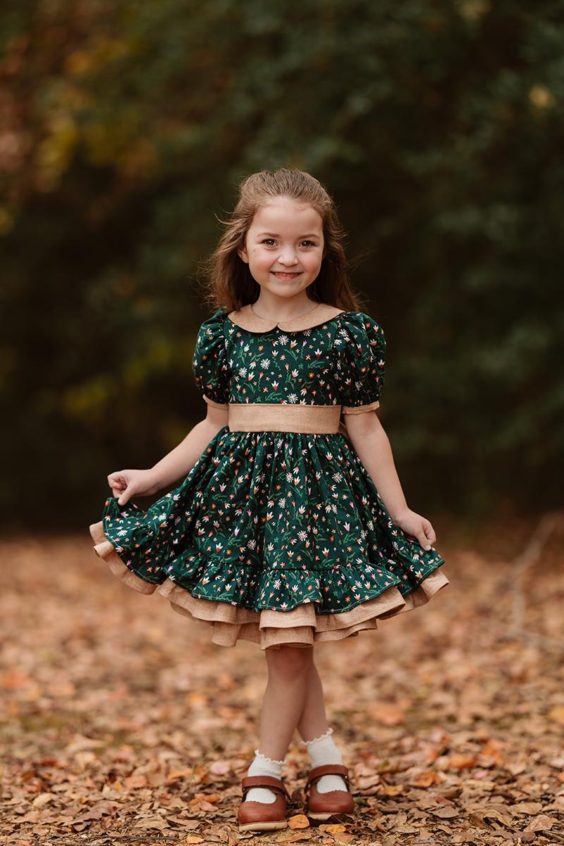 white christmas dresses Cute Christmas Dresses | Santa Double Ruffle Dress main image 1