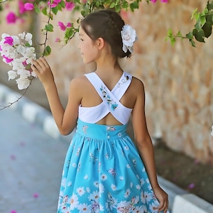 Evora Dress PDF Sewing Pattern, including sizes 12 months - 14 years, Summer Dress Pattern, Girls Dress Pattern