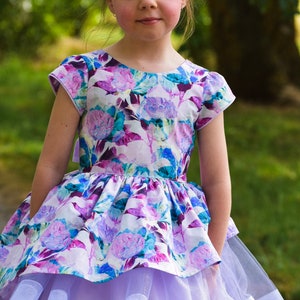 Lienz Dress PDF Sewing Pattern, including the sizes 12 months 14 years, Girls Dress Pattern, Short Sleeve, Long Sleeve, Special Occasion image 9