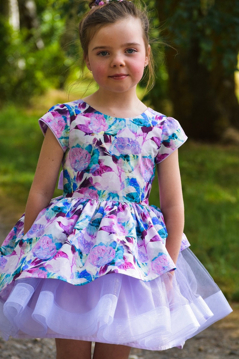 Lienz Dress PDF Sewing Pattern, including the sizes 12 months 14 years, Girls Dress Pattern, Short Sleeve, Long Sleeve, Special Occasion image 9