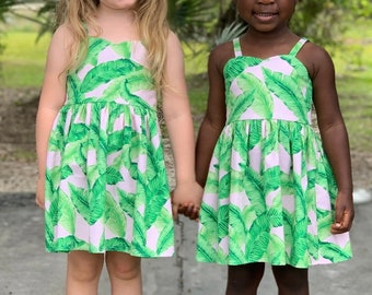 Malibu Dress PDF Sewing Pattern, including sizes 12 months - 14 years, Girls Dress Pattern, Sundress, Girls Top Pattern