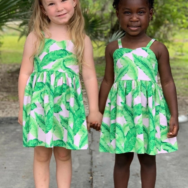 Malibu Dress PDF Sewing Pattern, including sizes 12 months - 14 years, Girls Dress Pattern, Sundress, Girls Top Pattern