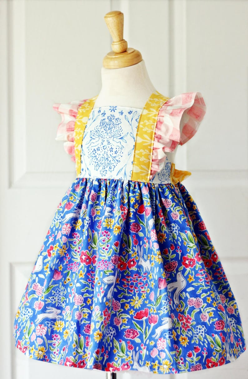 Vestido Bellevue PDF patrón de costura, incluyendo tamaños 12 meses 14 años, patrón de vestido de niñas imagen 8