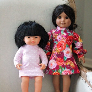 Benicia Doll Dress PDF Sewing Pattern, including doll sizes 15&quot; and 18&quot;, Doll Dress Pattern