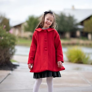 Patrón de costura en PDF del abrigo Tribeca, incluye tallas de 12 meses a 14 años, capucha, cuello, abrigo para niñas, bolsillo.