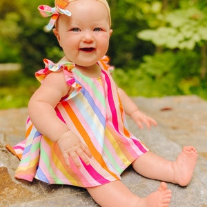 Abilene Baby Dress and Top PDF Sewing Pattern, including sizes Newborn 4 years, Baby Dress Pattern, Baby Top image 1