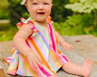 Abilene Baby Dress and Top PDF Sewing Pattern, including sizes Newborn - 4 years, Baby Dress Pattern, Baby Top