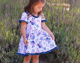 Windsor Baby Dress and Top PDF Sewing Pattern, including sizes newborn - 4 years, Baby Dress Pattern, Knit Baby Top Pattern, Knit Dress