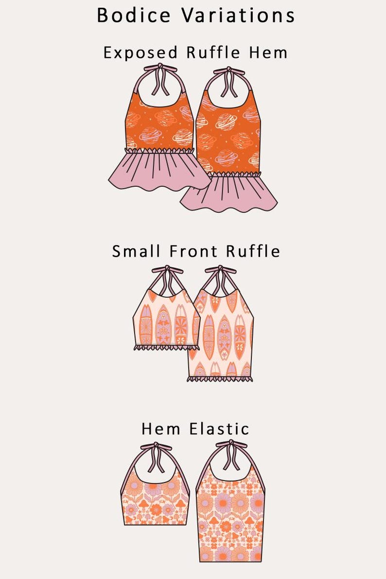 Laguna Two-piece Swimsuit PDF Sewing Pattern, Including Sizes 12 Months ...