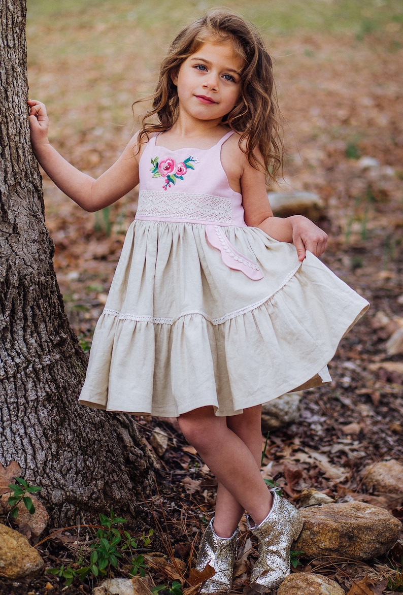 Carmelo Dress PDF Sewing Pattern, including sizes 12 months 14 years, Girls Dress Pattern image 5