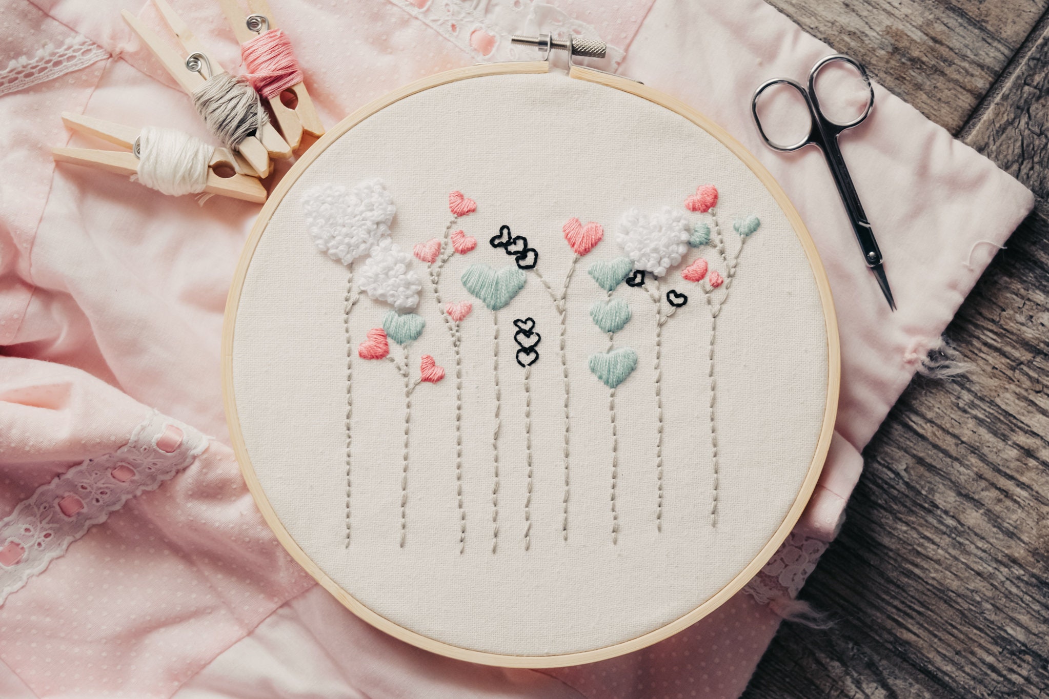 Roseville Hand Embroidery PDF Pattern Beginner Embroidery Etsy