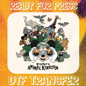 Disney&#39;s Animal Kindom DTF Transfers, Mickey and Friends Safari Ready To Press, Disney Safari Trip Dtf, T-shirt Transfer, Family Trip Desing