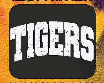 Retro Tigers Mascot DTF Transfer - Sport T-shirt Iron On