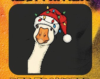 Funny Goose Christmas DTF Transfer, Ready to Press