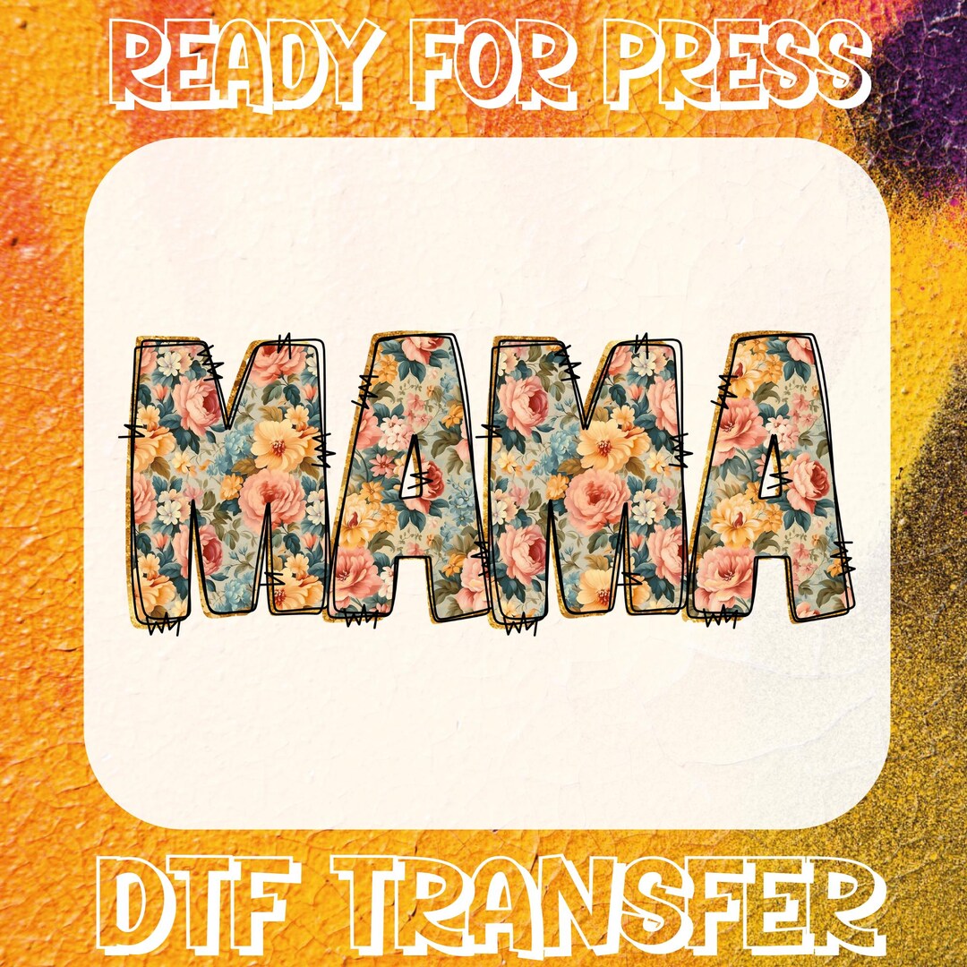 Floral Mama DTF Transfer, Boho Ready to Press Shirt Graphic - Etsy