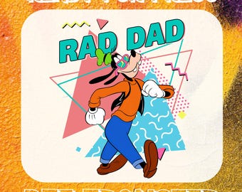 Goofy & Max DTF Transfer: Rad Dad Disneyland Print