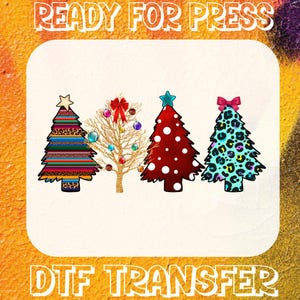 Christmas Tree Ready to Press, Merry Christmas DTF Transfer, Vintage Christmas Dtf, Coquette Christmas Tree Bow Dtf, Bulk Dtf Transfer, Xmas