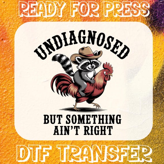 Sarcastic Raccoon DTF Transfer: Funny Animal T-Shirt Design