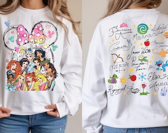 Watercolor Magic Castle Princess T-shirt Transfer, Disney Princess Heat Dtf Press, Disney Princess Signature Sketch, Disneyland Family Trip